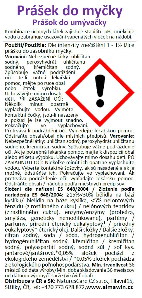 ALMAWIN Prášek do myčky 1250 g
