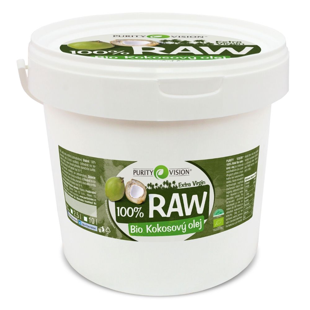 PURITY VISION Raw Bio Kokosový olej 10 l