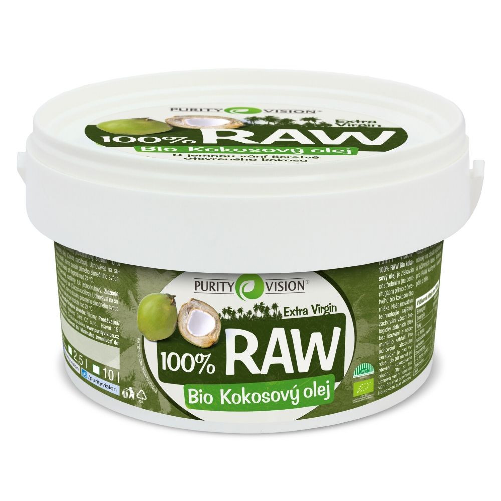 PURITY VISION Raw Bio Kokosový olej 2,5 l