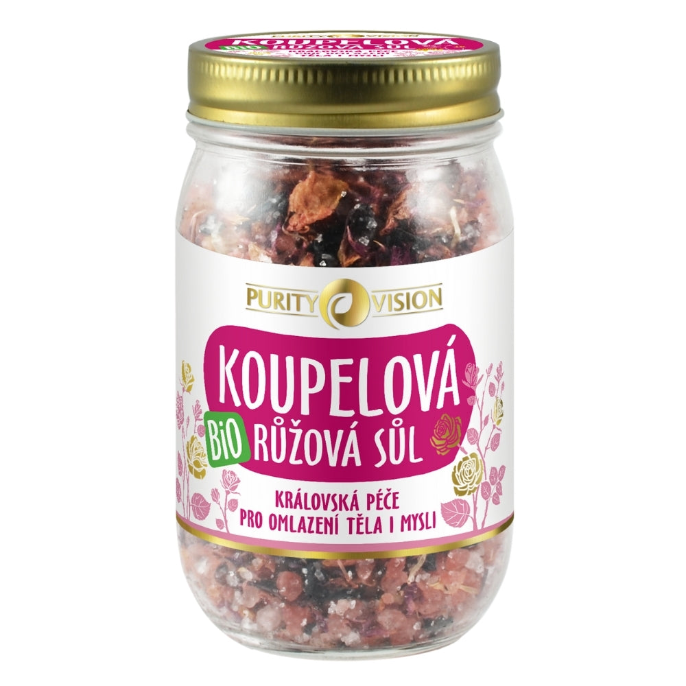 PURITY VISION Bio Růžová koupelová sůl 400 g