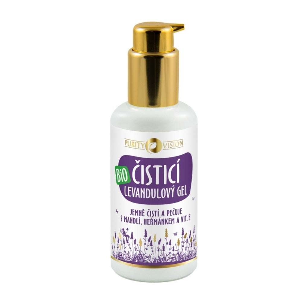 PURITY VISION Bio Levandulový čisticí gel s mandlí, heřmánkem a vit. E 100 ml