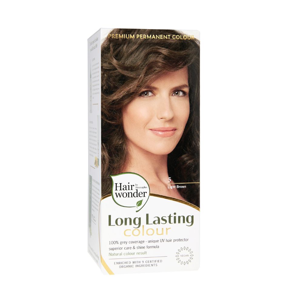 Hairwonder by Hennaplus Dlouhotrvající barva SVĚTLE HNĚDÁ 5