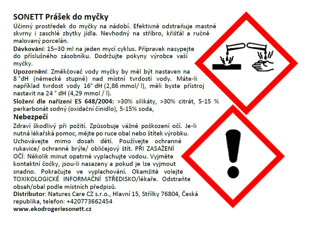 SONETT Prášek do myčky 1,5 kg