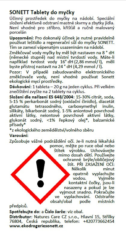 SONETT Tablety do myčky  - vzorek 40 g