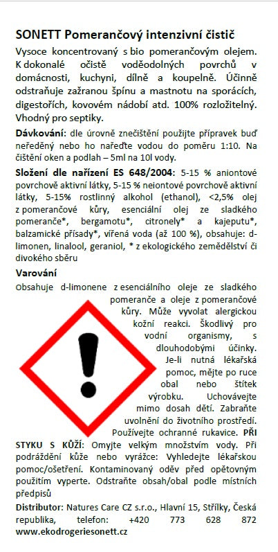 SONETT Pomerančový intenzivní čistič 120 ml