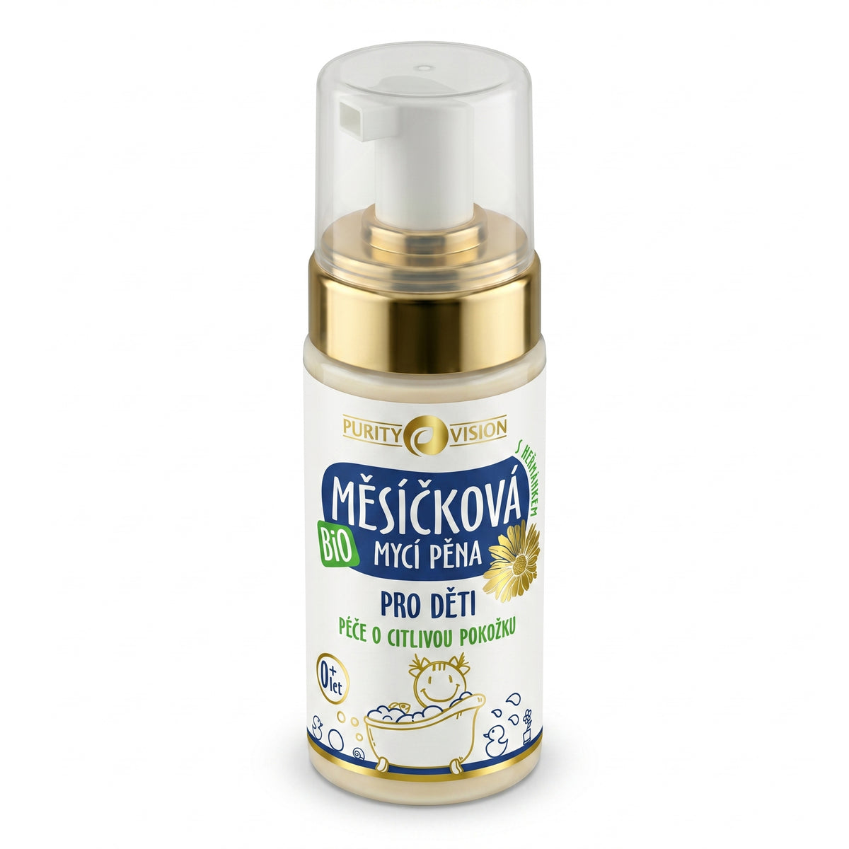 PURITY VISION Bio Měsíčková mycí pěna pro děti 90 ml