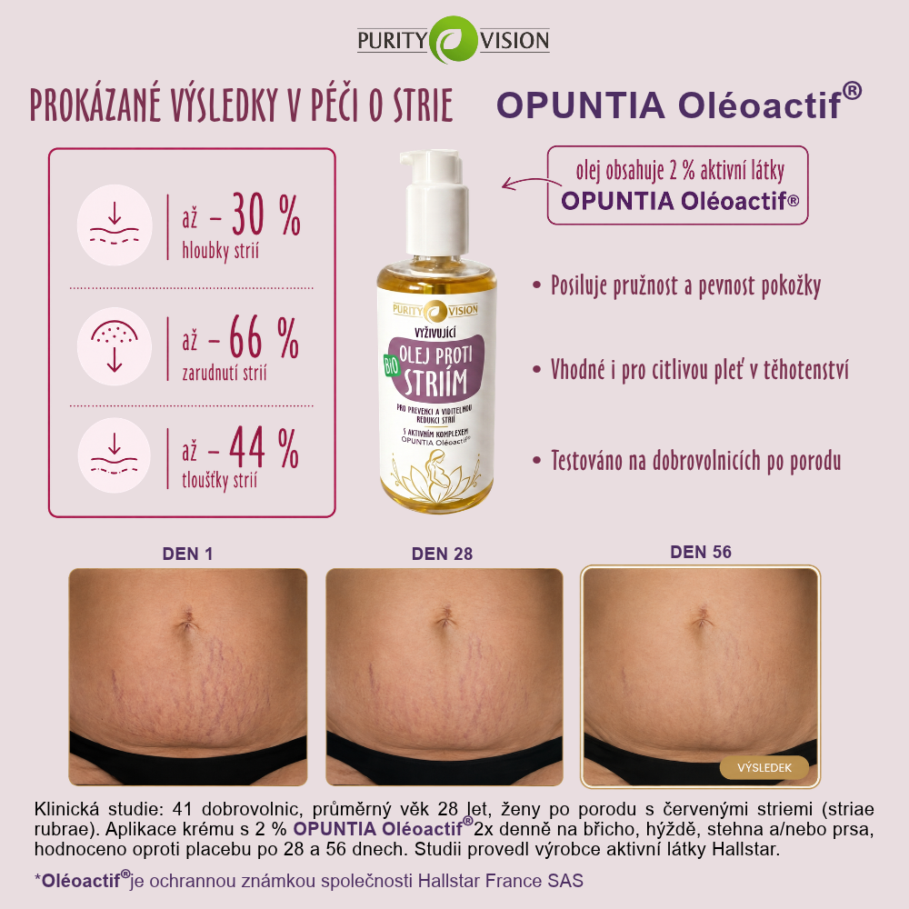 PURITY VISION Bio Vyživující olej proti striím 200 ml