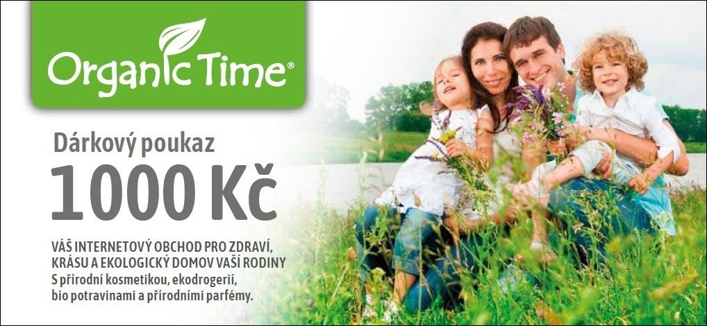 ORGANICTIME Dárkový poukaz 1000 Kč