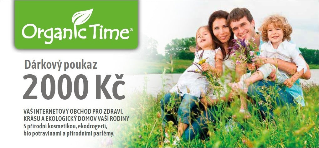 ORGANICTIME Dárkový poukaz 2000 Kč