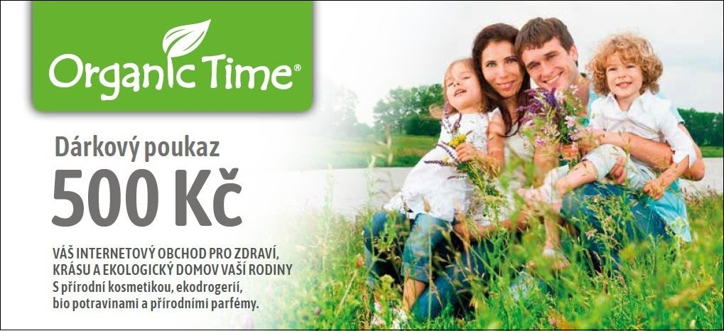 ORGANICTIME Dárkový poukaz 500 Kč
