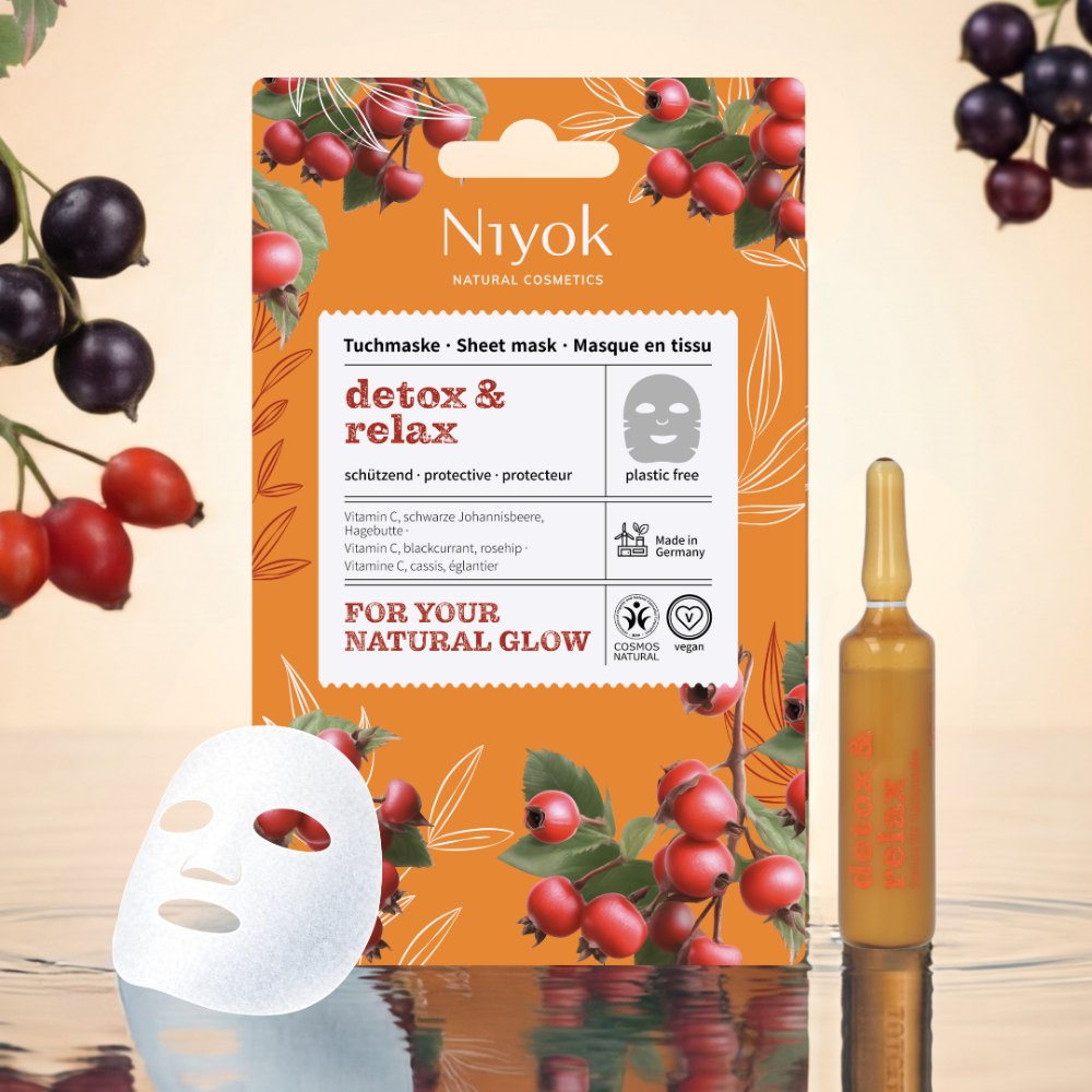 Niyok Textilní pleťová maska Detox & Relax