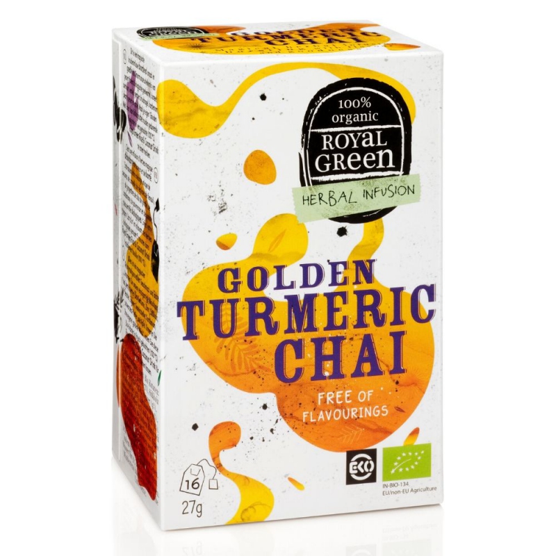 Royal Green bylinný čaj Golden Turmeric Chai BIO 16 x 1,7 g