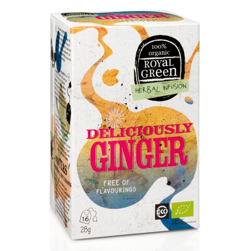 Royal Green zázvorový čaj Deliciously Ginger BIO 16 x 1,8 g
