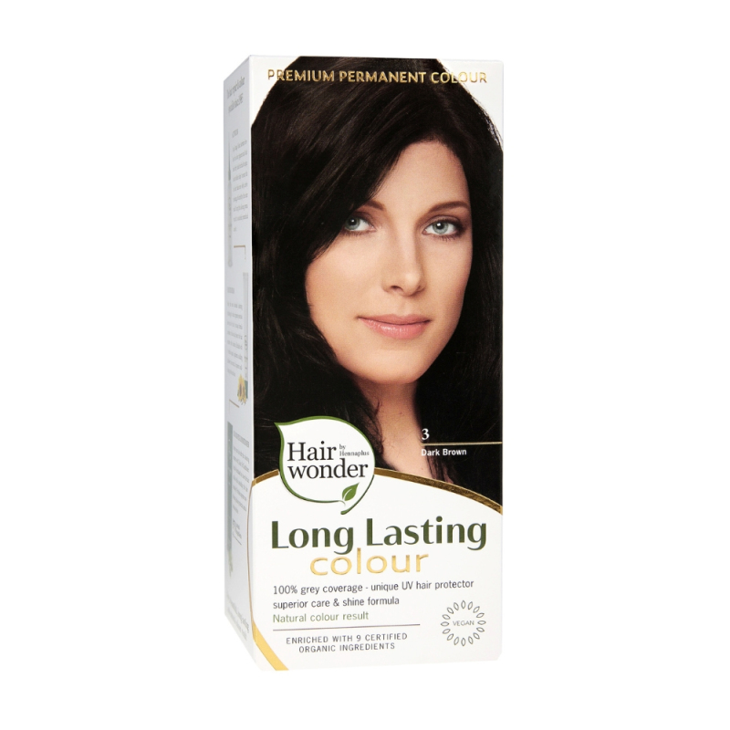 Hairwonder by Hennaplus Dlouhotrvající barva TMAVĚ HNĚDÁ 3