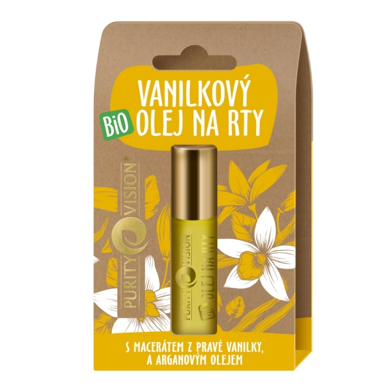 PURITY VISION Bio Vanilkový olej na rty 10 ml