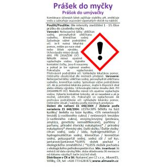 Pomačkaný obal ALMAWIN Prášek do myčky 1250 g