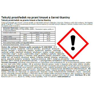 Poškozený obal - ALMAWIN Tekutý prací prostř.na tmavé černé 750 ml