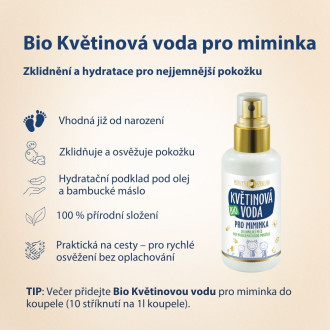 PURITY VISION Bio Květinová voda pro miminka 100 ml