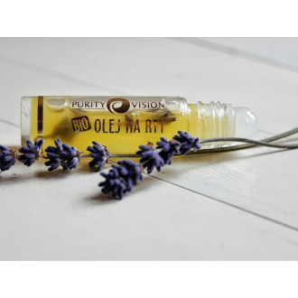 Pomačkaný obal PURITY VISION Bio Levandulový olej na rty 10 ml
