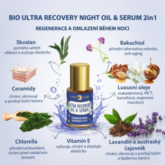 PURITY VISION Bio Ultra recovery night oil & serum 2in1 30 ml