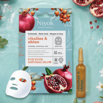 Niyok Textilní pleťová maska Vitalise & Shine